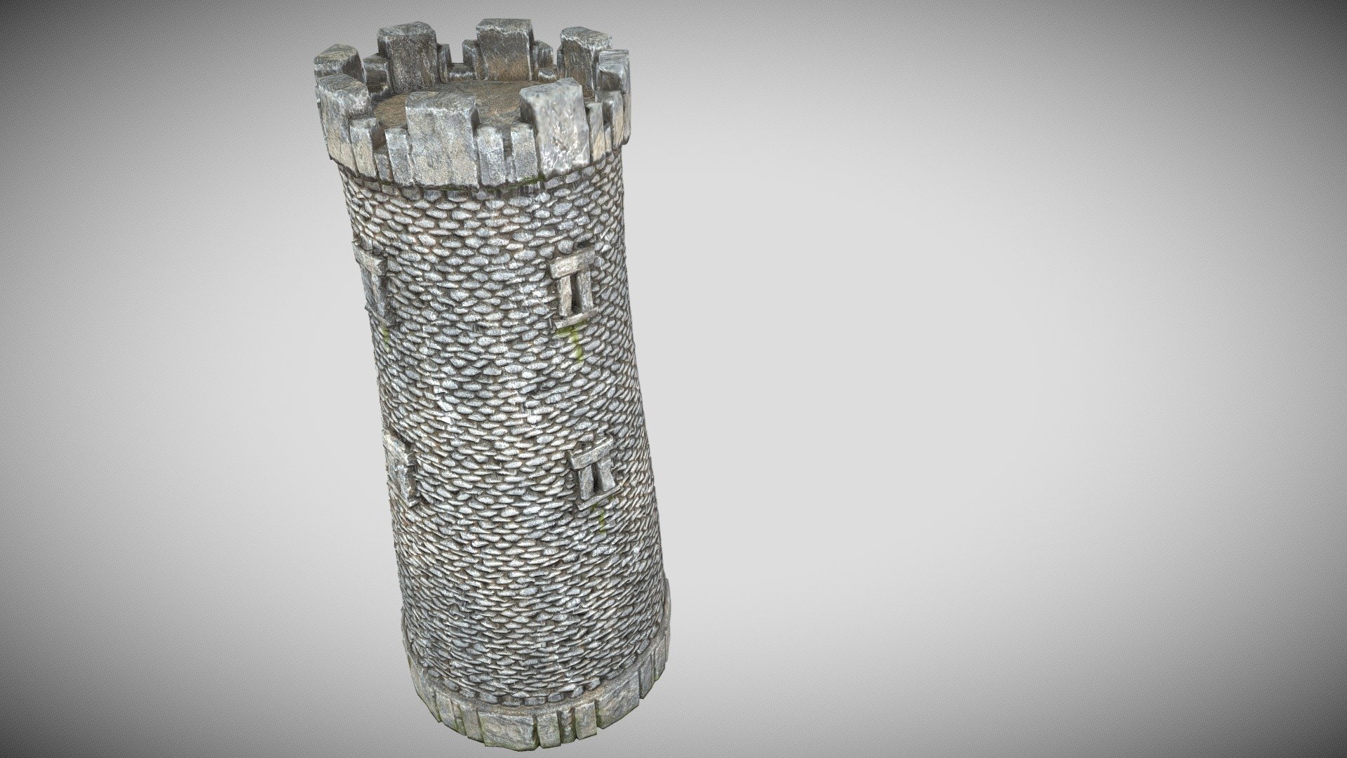Presenting the low-poly 3D model file for the &ldquo;Castle Tower - Embattlement Fortress