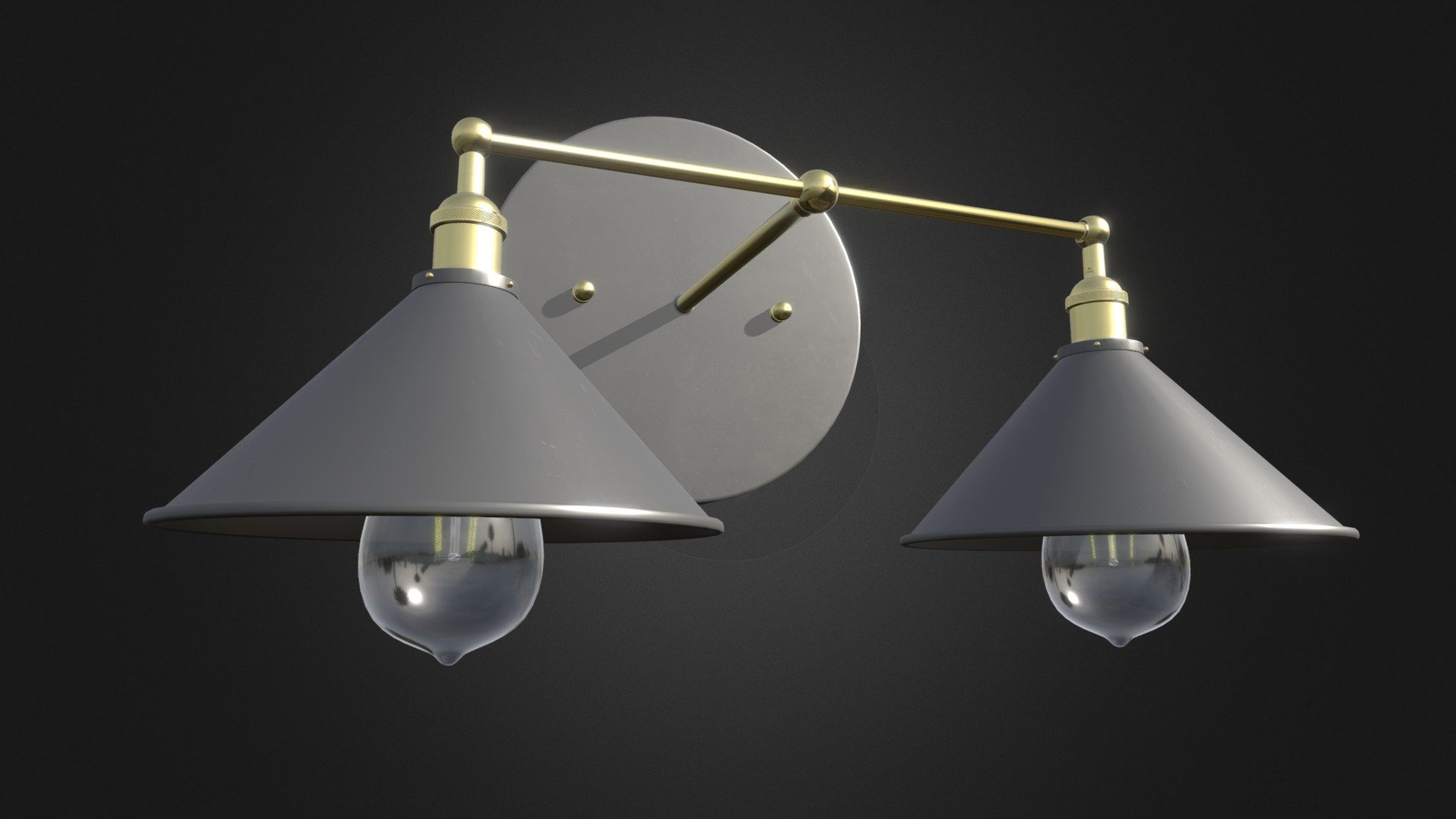 This is a great Lamp that you can use to ambient your Archviz Projects. It counts with a detailed bulb and a glossiness map to create variance its surface. Ideal for Industrial Style!.

Files with the lights on and off are included only for 3DSMax with VRay.

The model comes as a single Editable Poly properly named with all the materials assigned to each element and positioned in the center of the coordinate system.

It is great to make more attractive your renders!.

It is part of AXES Lamps Collection.



Polygons: 308660 
Vertices: 310539



.RAR Includes:




3dsmax 2017 with VRay 3.6 

3dsmax 2014 with VRay 3.6 

FBX 

OBJ



Textures:

G_BlackMetal.jpg 
G_BasePlateBlackMetal.jpg - AXES Wall Lamp 3 - Buy Royalty Free 3D model by Ricardo Salas (@ricardo.salas.cg) 3d model