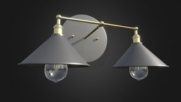 AXES Wall Lamp 3 lamp, 3dmodels, archviz, metal, fixture, lighting, 3dsmax, 3dsmaxpublisher, 3dmodel, light