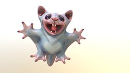 my model flying, mesh, ready, squirrel, personaje, movie, normal, flyingsquirrel, substance, character, cartoon, game, 3d, texture, model, zbrush, animation, sketchfab, download