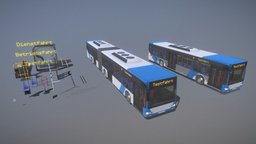 Modular City Bus (WIP-2) doors, bus, wip-2, 3dhaupt, rigged-inward-gliding-doors, blender3d, city, animated, modular