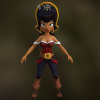 Low-ish Poly Pirate Girl