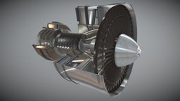 Turbofan Engine Animated engine, avro, rj, cutaway, turbofan, 3dsmax, animation, noai