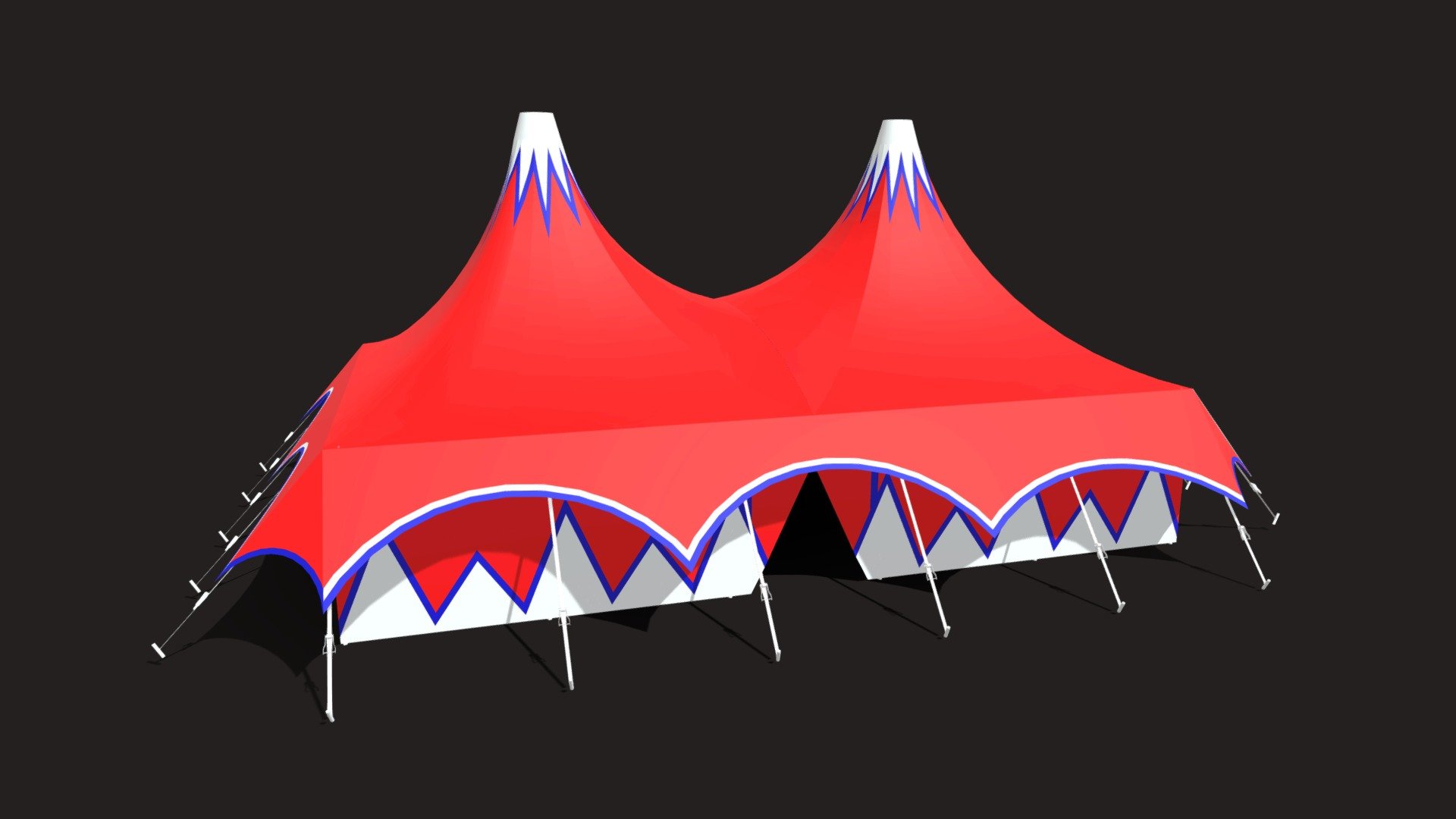 Baraque d'accueil de cirque - Buy Royalty Free 3D model by Circus_fan 3d model