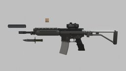 lr300-Assault rifle rifle, assault, fps, downloadable, weapon, game, lowpoly, military