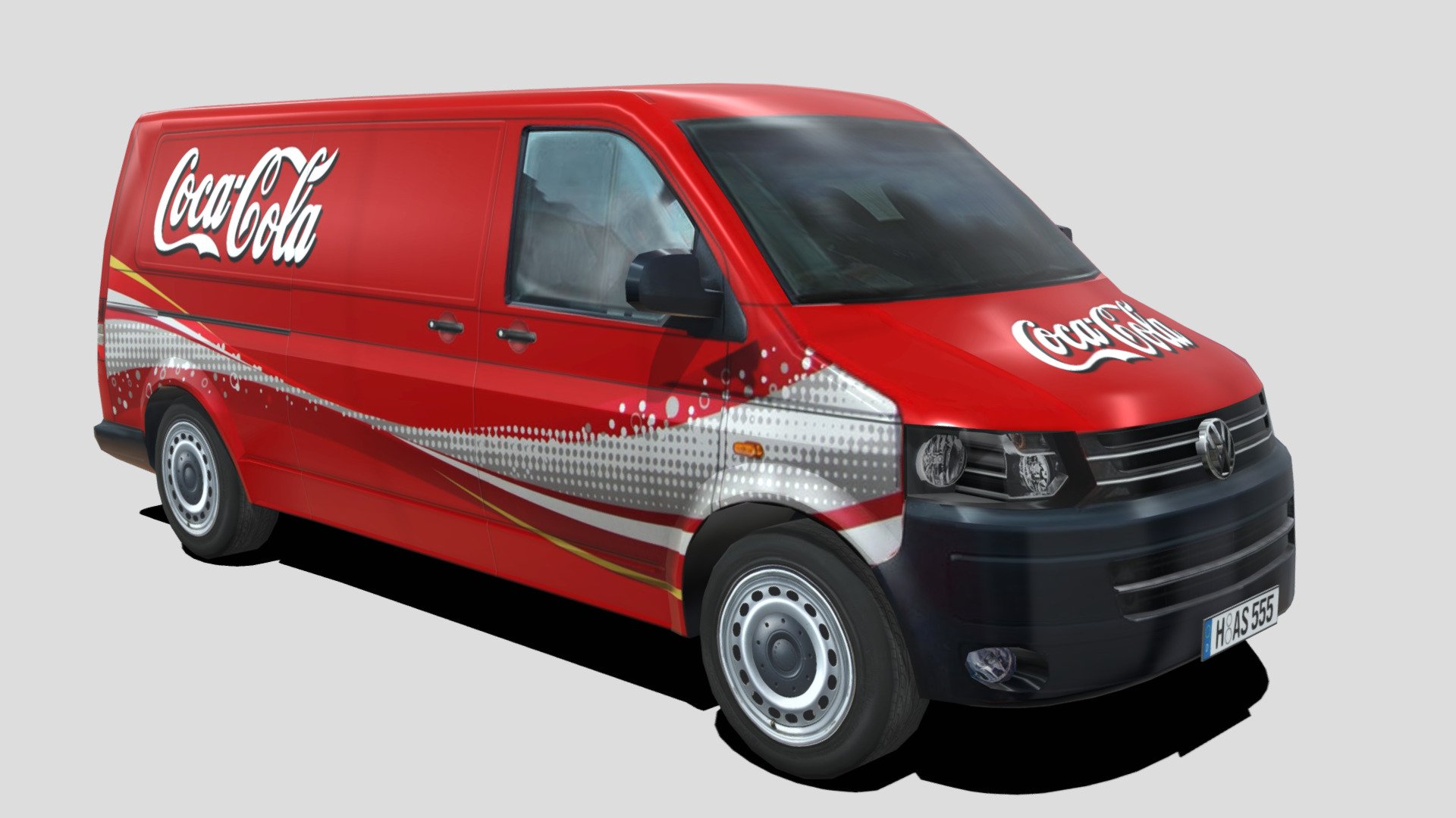Volkswagen T5 Coca Cola livery - Buy Royalty Free 3D model by paperscan 3d model