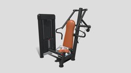 Inclined chest press machine fitness, gym, equipment, exercise-equipment, sport, noai