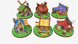 Stylized village (profile houses)