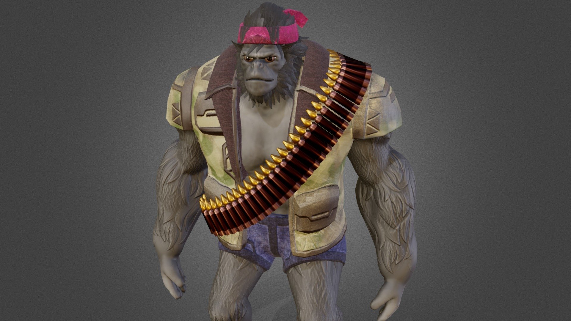 Character model for UMN VGDC Fall 2022 game project, High-Speed Hominids. Free for personal use 3d model