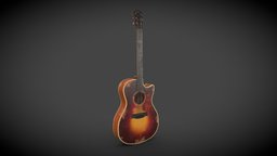 Ellies Guitar (The Last of Us Part II) wooden, guitar, thelastofus, ellie, joel, 2ktextures, acoustic-guitar, substancepainter, 3dsmax, thelastofus2