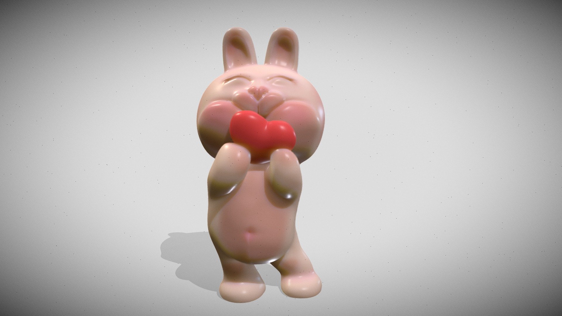 This cute bunny is a toy made in one piece and suitable for casting 3d model
