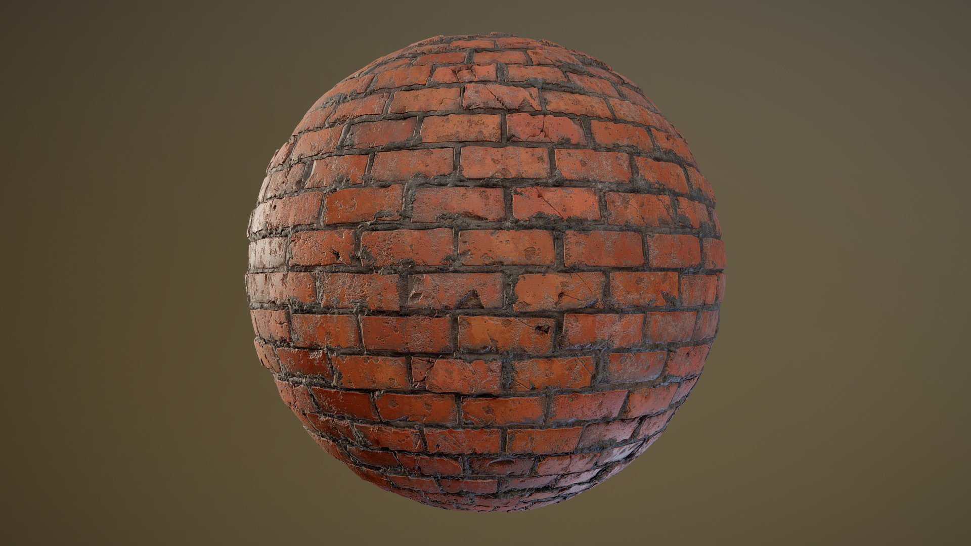 Seamless red brick wall texture. PBR, 4K - Damaged Brick Wall PBR Texture - Buy Royalty Free 3D model by romullus 3d model