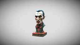 Count Dracula old vampire vampire, count, dracula, vampires, character, lowpoly, bust, gameasset, gameready