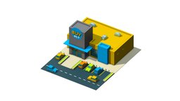 Shop 01 assets, shopping, store, market, business, supermarket, props, plain, parking, sale, isometric, buy, mall, illustration, marketplace, low_poly, low-poly, lowpoly, street, shop, simple