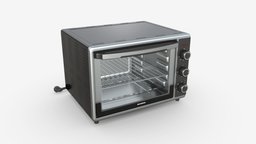 Baking and Toaster Oven Severin TO 2058 food, modern, heat, toaster, bake, equipment, oven, stove, appliance, metal, kitchen, cooking, toast, severin, 3d, pbr, design, technology, electric, to2058