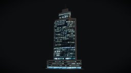 Night Office Building office, tower, skyline, architectural, night, manhattan, skyscraper, business, vr, ar, bank, isometric, cityscape, virtual-reality, architecture, city, augmented-reality