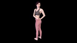Female Scan body, fitness, bodyscan, exercise, engine, woman, anatomical, yoga, photogrammetry, asset, model, female, human, person, noai, human-engine