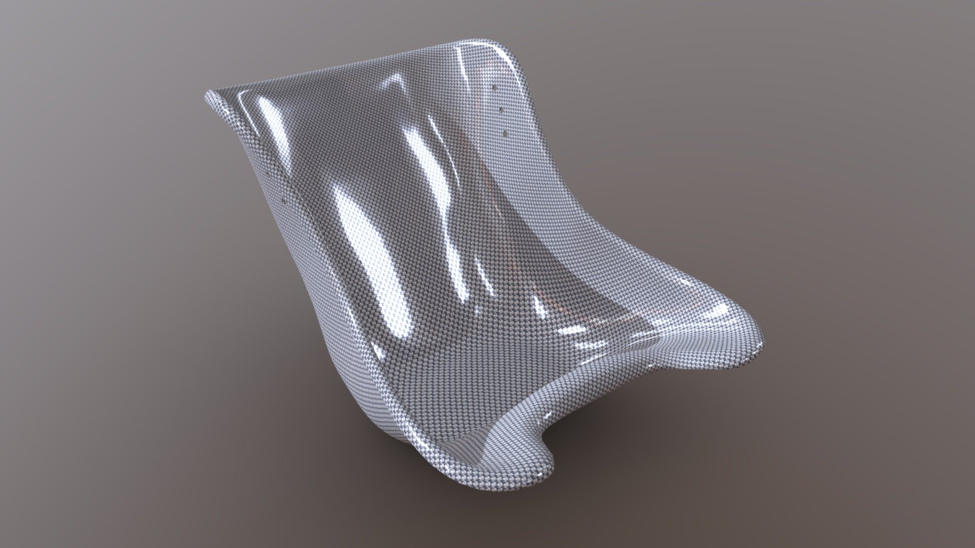 Accurate 3D model of a seat for Karting. The model was made from a 3D scan 3d model