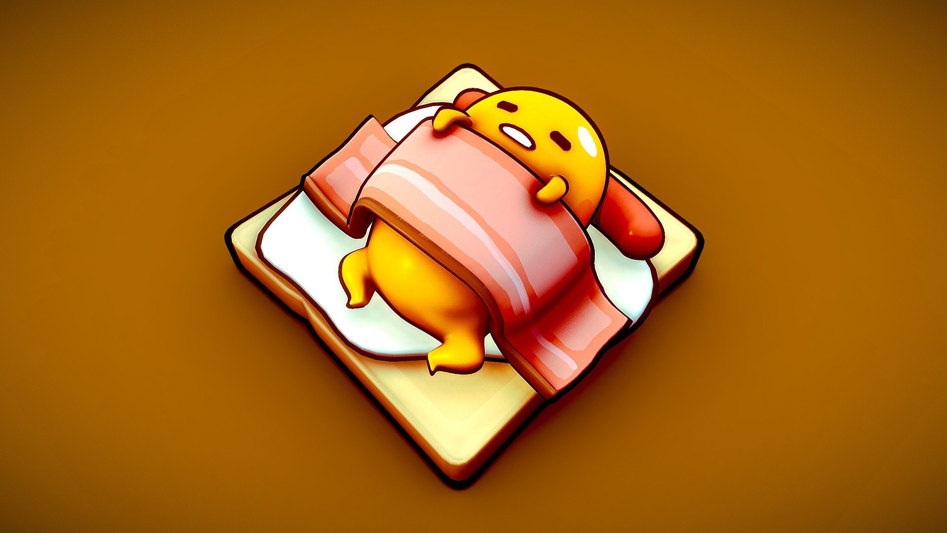 1st monthly challenge of this year.
I speed 3 days to make it. 
Hope you guys like it!! - Gudetama Sleeping zzZ.. 3d model