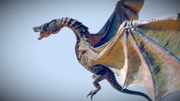 Dragon (Low Poly) miniature, colectible, lowpoly, characters, zbrush, fantasy, dragon, gameready