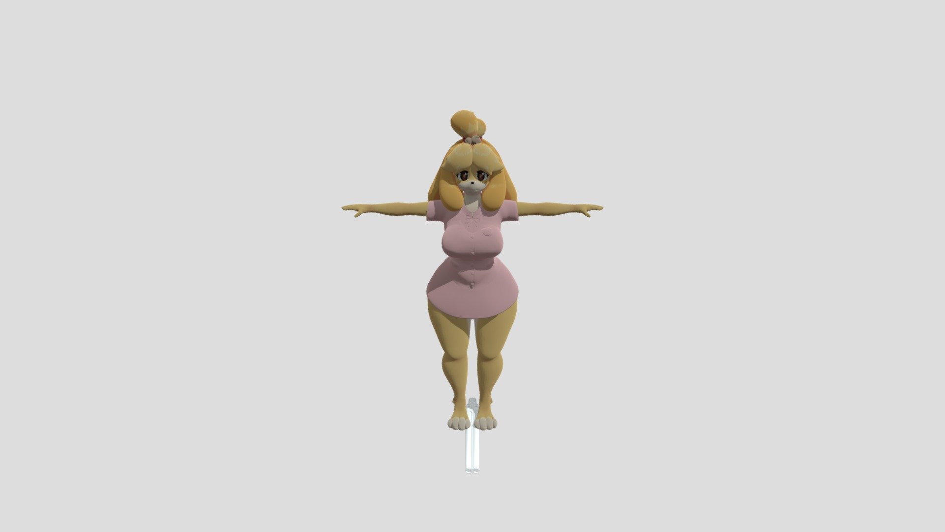Isabelle Thicc 3d model