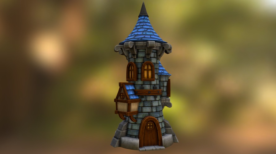 A Warcraft inspired tower - Stylized Tower - 3D model by solu9 3d model