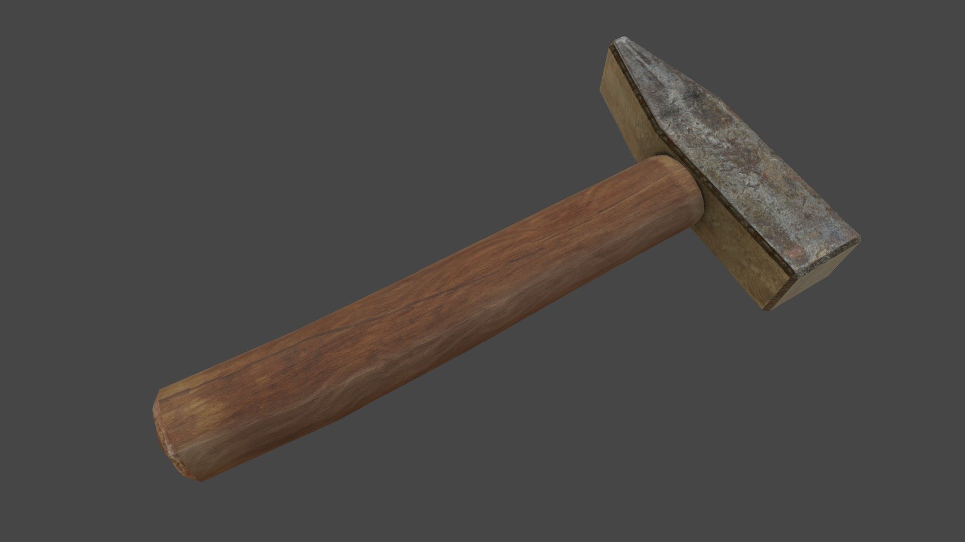 Old Wooden Handle Hammer - Hammer - Download Free 3D model by FlukierJupiter 3d model