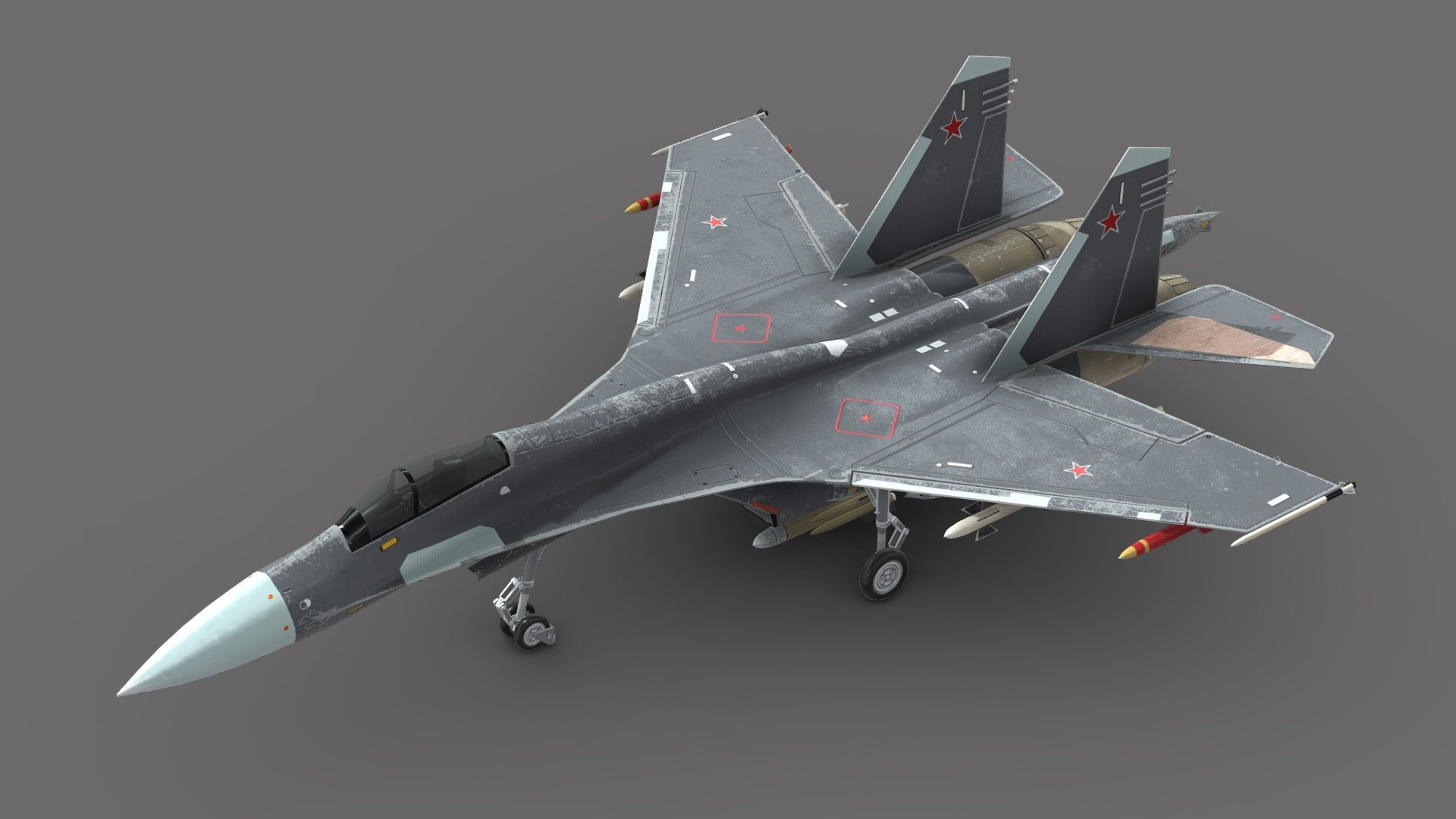 Sukhoi Su-35 - Buy Royalty Free 3D model by 1Quad (@1.Quad) 3d model