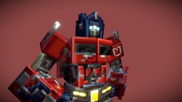 Optimus Prime transformers, blockbench, minecraft