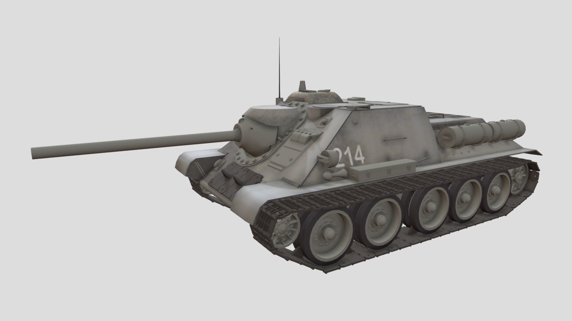 The SU-85 was a Soviet self-propelled howitzer or assault gun used during World War II. 


The file is only for animation, cannot print the actual finished product.

製作T-34戰車底盤的延伸作品。
*檔案僅供動畫使用，無法以3D列印印出實際成品。 - SU-85 (Samokhodnaya Ustanovka-85) - Download Free 3D model by Basic Hsu (@Hsu.Pei.Ge) 3d model