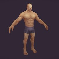 Hand painted Warrior Male Character warrior, painted, project-lightheart, character, lowpoly, hand-painted, stylized, human, gameready