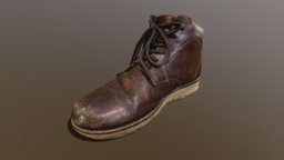 Leather Boot Photogrammetry boot, shoes, 3dfzephyr, sunstancepainter, crosspolarized, substancepainter, photogrammetry