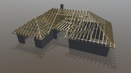 Timber trusses for a private house in Latvia roof, timber, truss, koka, charpente, konstrukcija