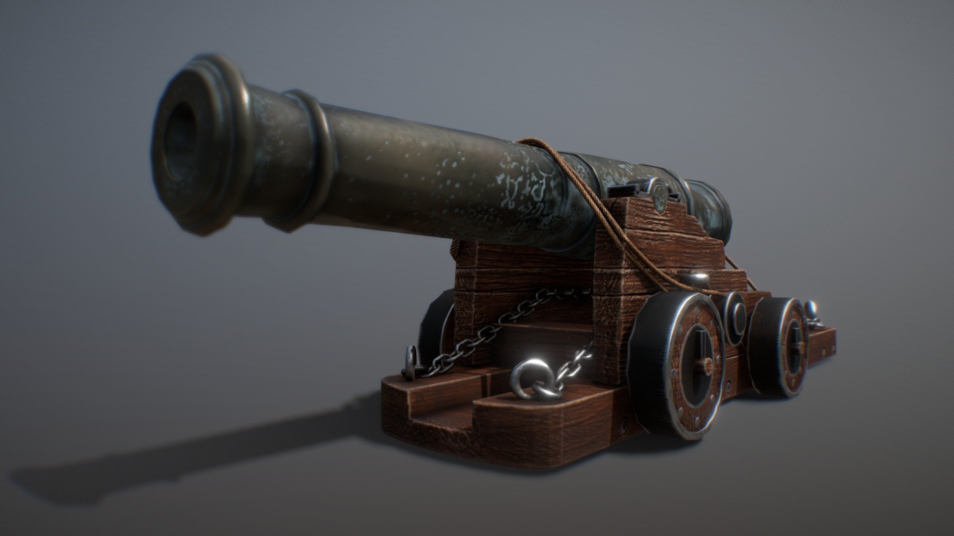 Naval Canon from 1818 - Canon - 3D model by BlackantMaster 3d model