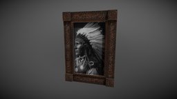 Wall Picture Low Poly assets, western, 3d-model, game, model, gameasset, gamemodel