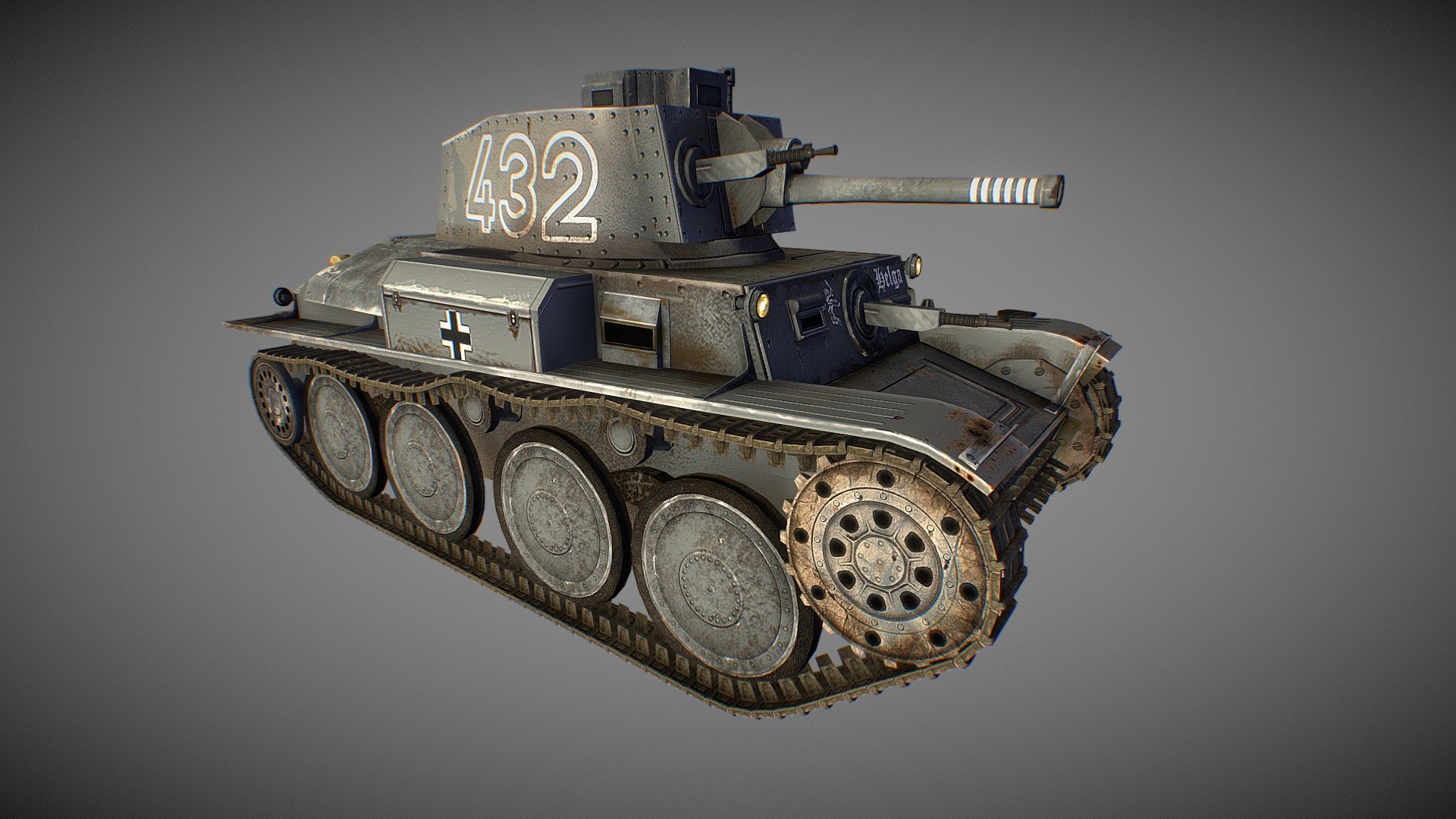 A recreation of a Panzer Tank - PanzerTank3 - 3D model by Philip Gilbert (@PhilipAGilbert) 3d model
