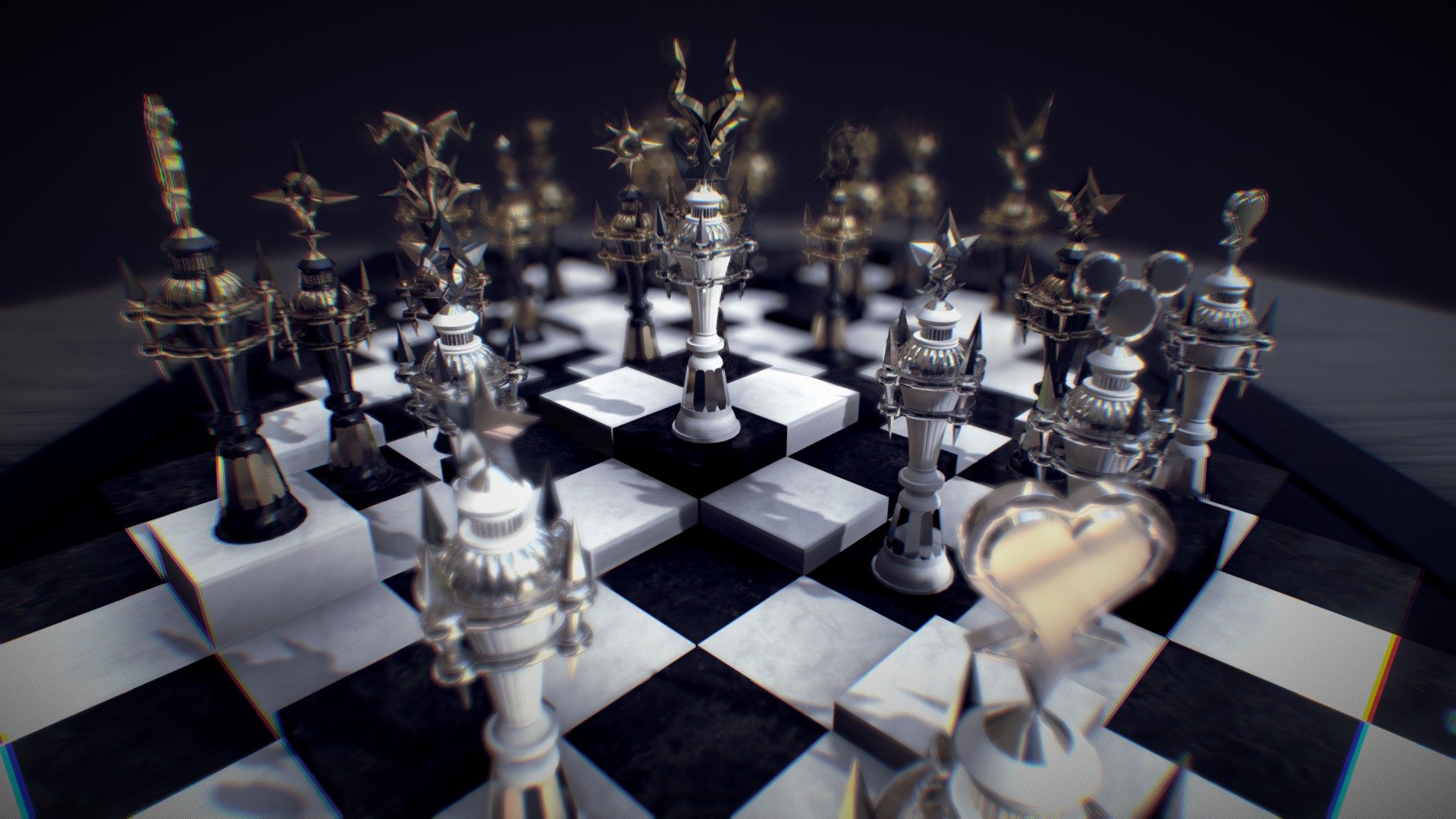 I recreated the Chess board as seen from Kingdom Hearts III Trailer. 

UPDATED VERSION at MY ARTSTATION. PURCHASE MODEL : send me an email at artbyyanahri@gmail.com - Kingdom Hearts III Chess Board - 3D model by Yanahri 3d model
