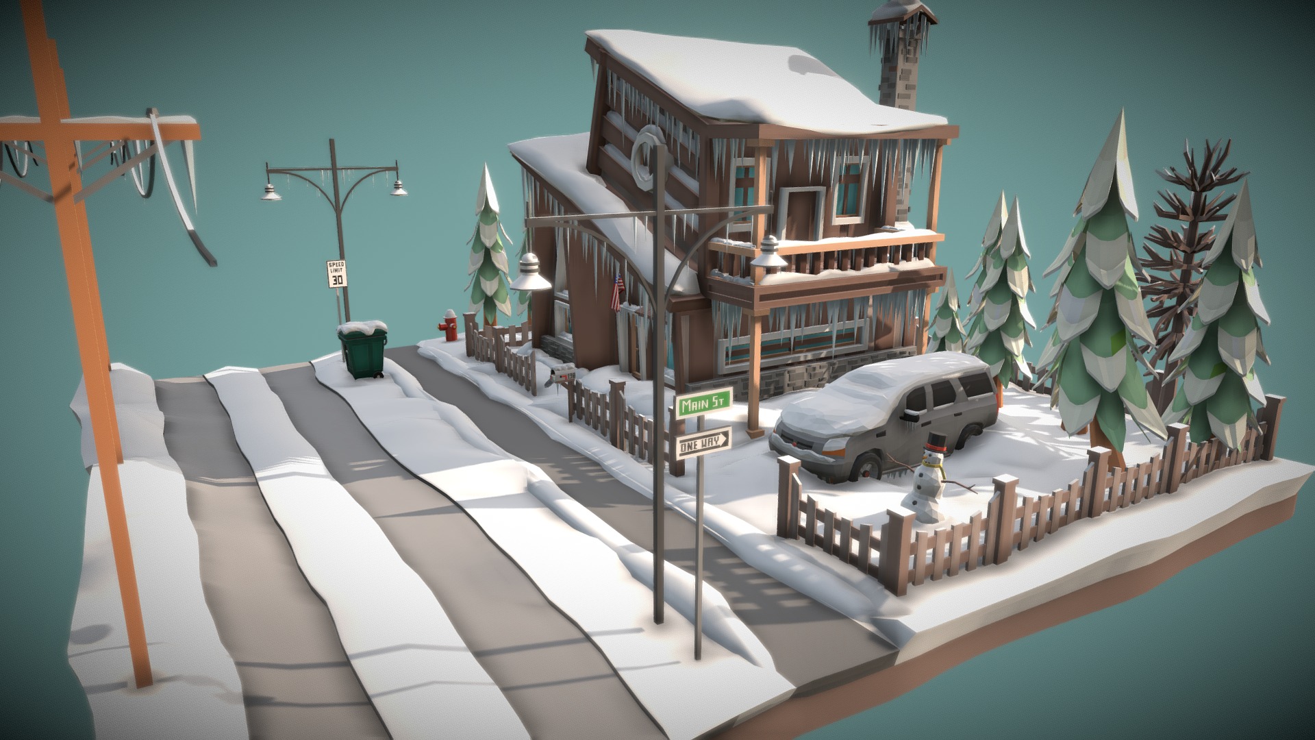 Just a winter environment.  Hope you like it :) - Low Poly Winter Scene - Download Free 3D model by EdwiixGG (@Edwin3D) 3d model