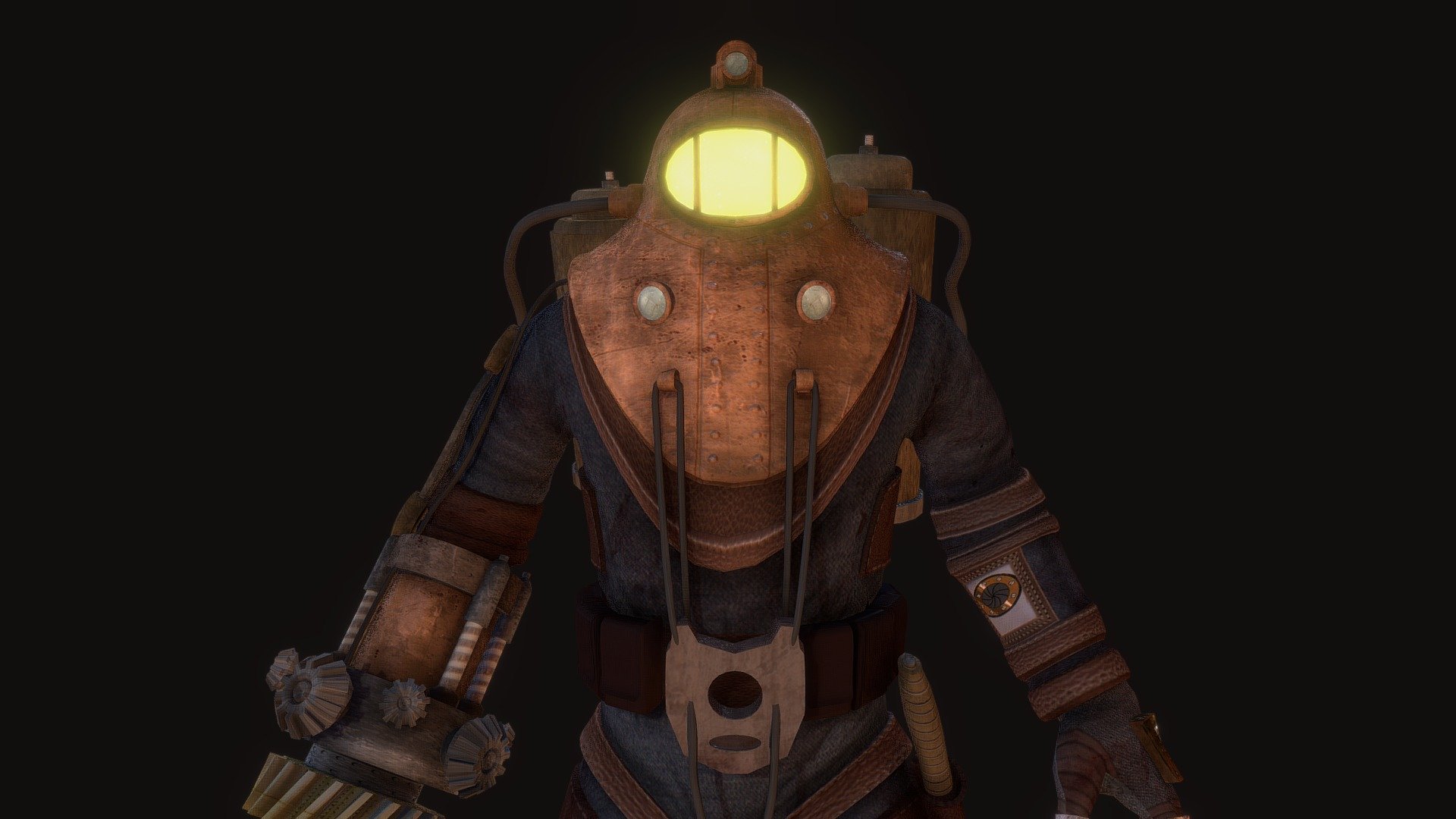 3D model of the main character of Bioshock2 : Subject Delta, an old design of the wellknown &ldquo;Big Daddy