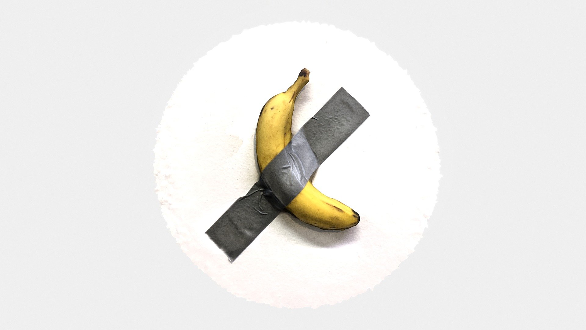 Also it can't be eaten

Taped banana on the white wall - 80 Photos with Iphone and processed with Metashape - 3D Banana Art that won't cost you $120K - Buy Royalty Free 3D model by avi 3d model
