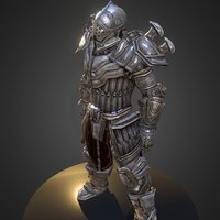 Warrior Set Armour armour, warrior, medieval, melee, metalic, character, game, lowpoly, model