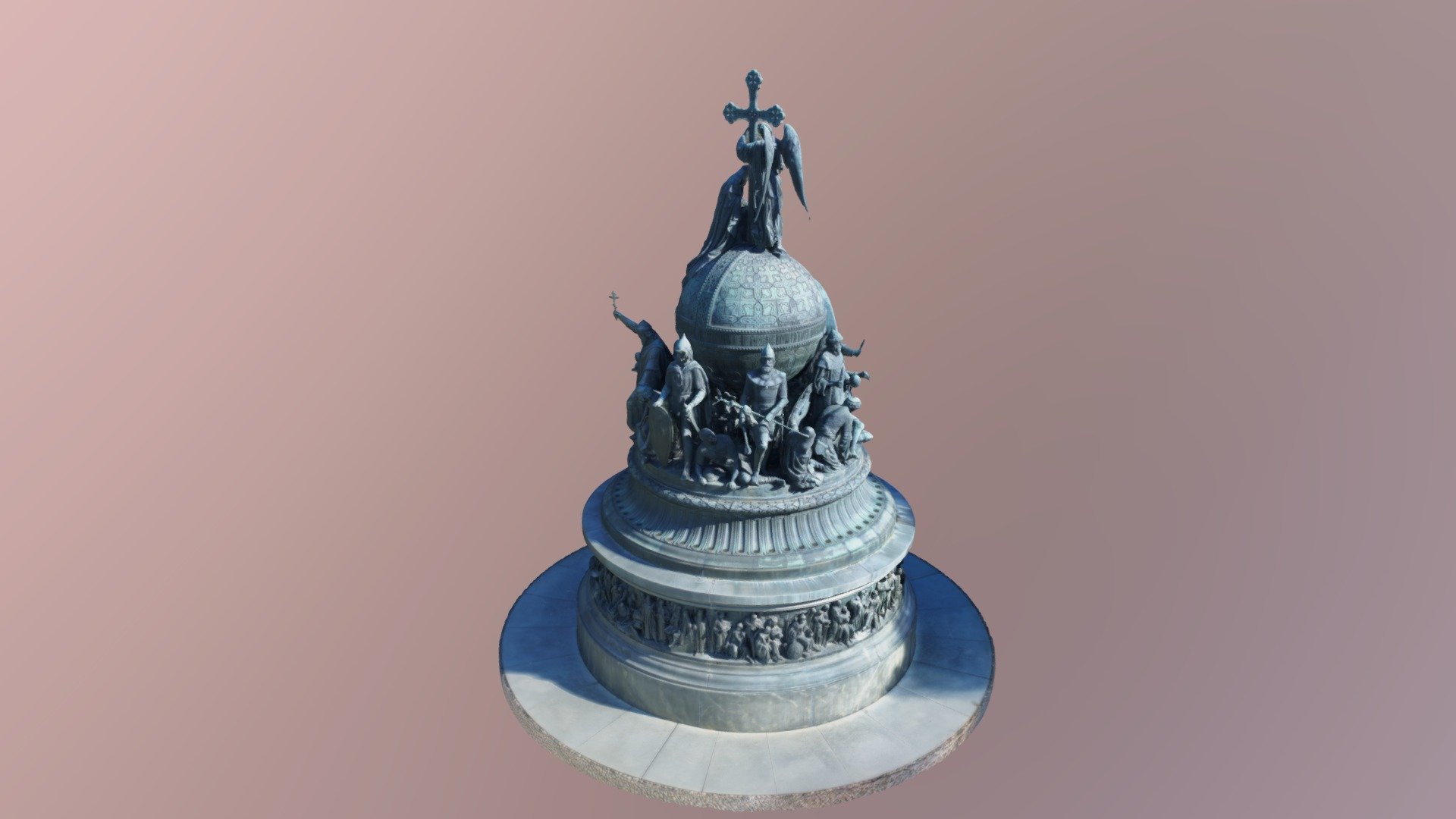 Памятник "Тысячелетие России" - 3D model by darksoulvn 3d model