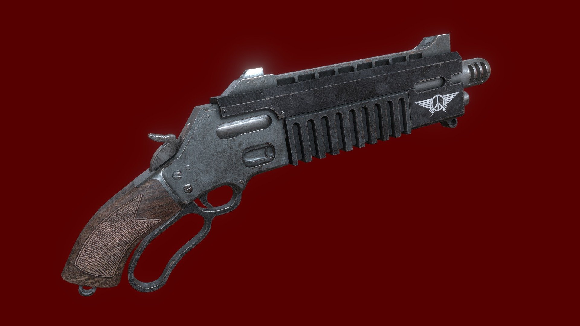 Not a fan of Warhammer 40K myself, and not my proudest model, but it sure looks great with those textures by @WilliamPG

Commissioned for a H3VR mod by Rustycontroller in the Homebrew discord, Original art by Graffiti Soul on Twitter.

Also pretty sure this is the low poly version of it idk - Lever Action Bolter - 3D model by Wolfosito (@wtksmb) 3d model
