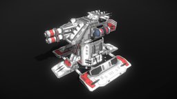 Flamer Turret turret, defense, game-ready, pbs, msgdi, asset, game, pbr, lowpoly, scifi, noai