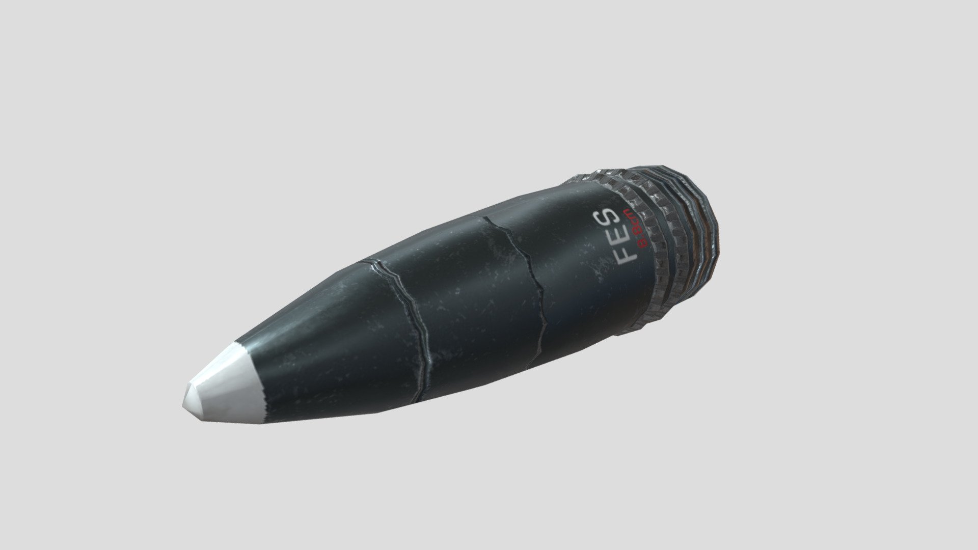 88mm armor piercing shell for tanks in one of my game projects l'm working on. Too much detail for a projectile, but might be handy if I have a time stop or slowdown feature in the game.

Made in blender and textured in substance painter.
About a day to make overall 3d model
