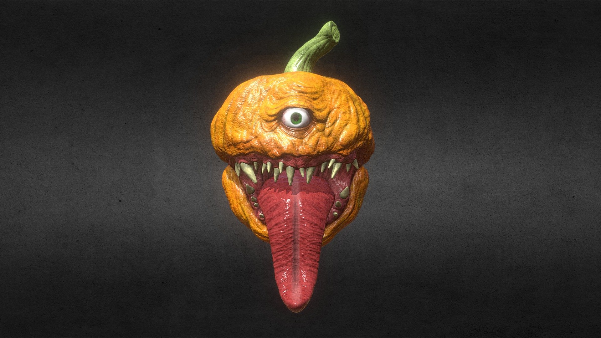 This is a pumpkin monster named Scabby Loono. I just put together these weirdly shaped words 3d model