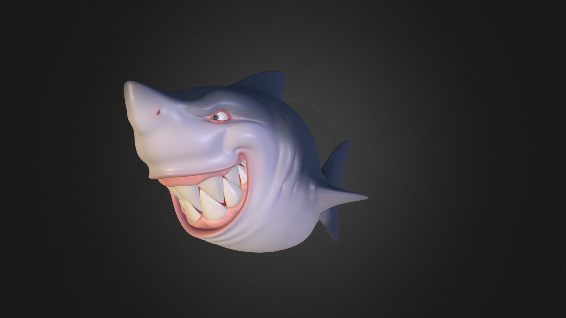 Cartoon shark - Sharky - 3D model by NOva (@n0va) 3d model