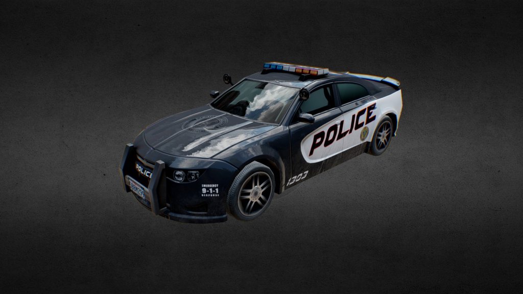 Inspiration - Dodge Charger - Police Car - 3D model by vertexDesign 3d model