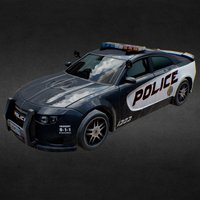 Police Car police, vechicle, police-car, 3dsmax, lowpoly, low, poly, car, 3ds
