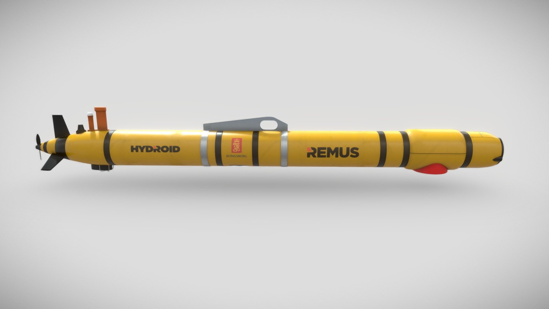 The Remus 600 is a AUV developed by Kongsberg 3d model